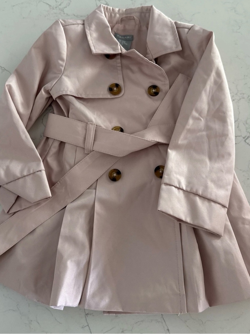 Tahari pea coat in a soft blush pink size 2T